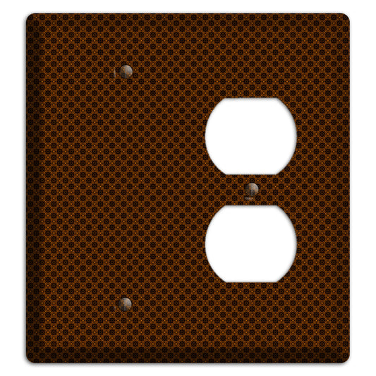 Brown Geometric Blank / Duplex Wallplate