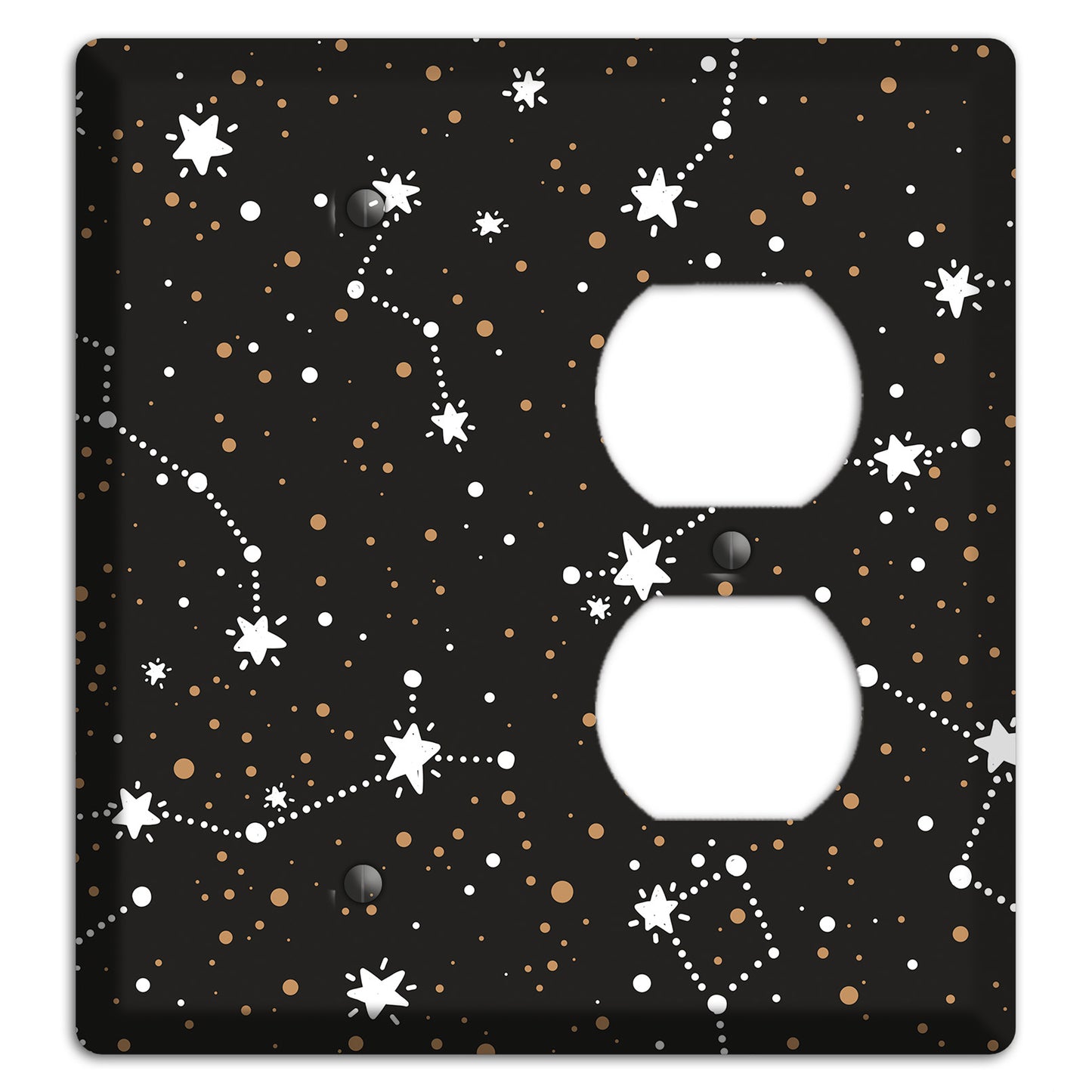 Constellations Black Blank / Duplex Wallplate