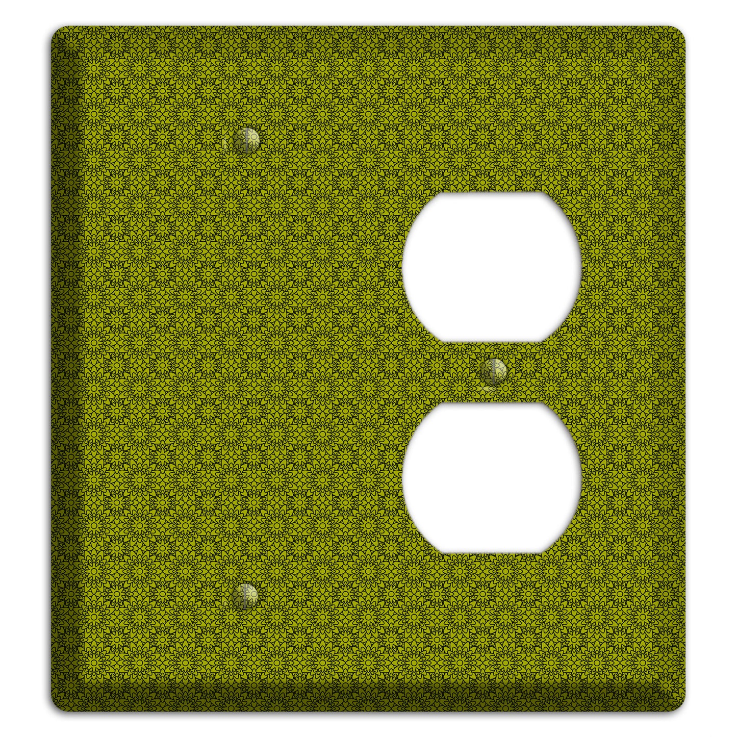 Multi Green Foulard Blank / Duplex Wallplate