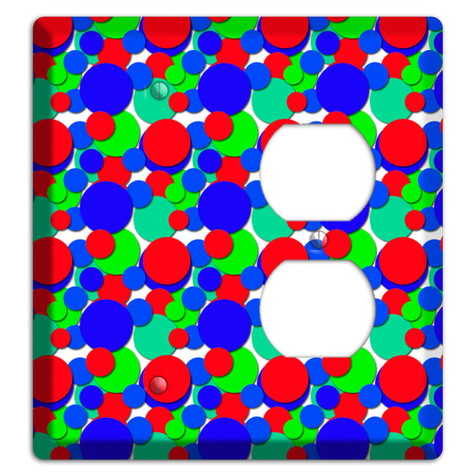 Red Blue Green Bubble Dots Blank / Duplex Wallplate