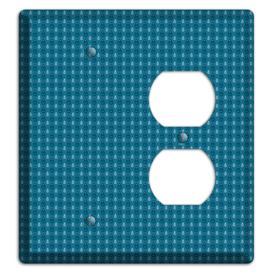 Blue Drops Blank / Duplex Wallplate