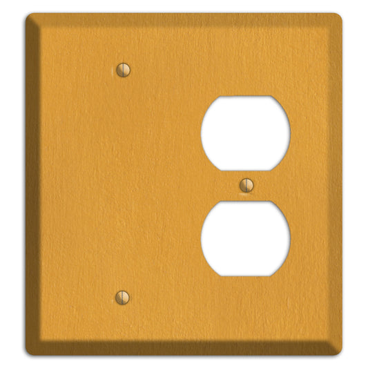 Stucco Yellow Blank / Duplex Wallplate