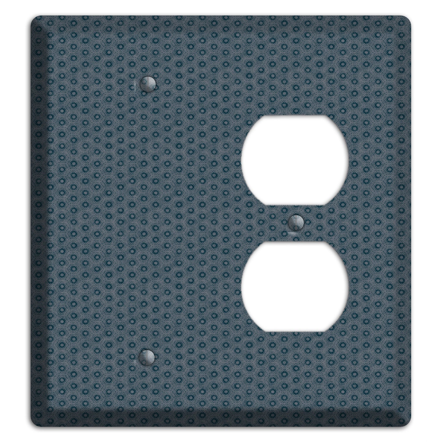 Blue Grey Foulard Blank / Duplex Wallplate