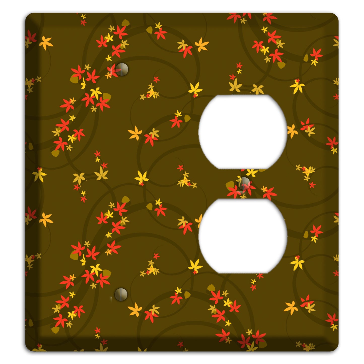 Brown Fall Flowers Blank / Duplex Wallplate