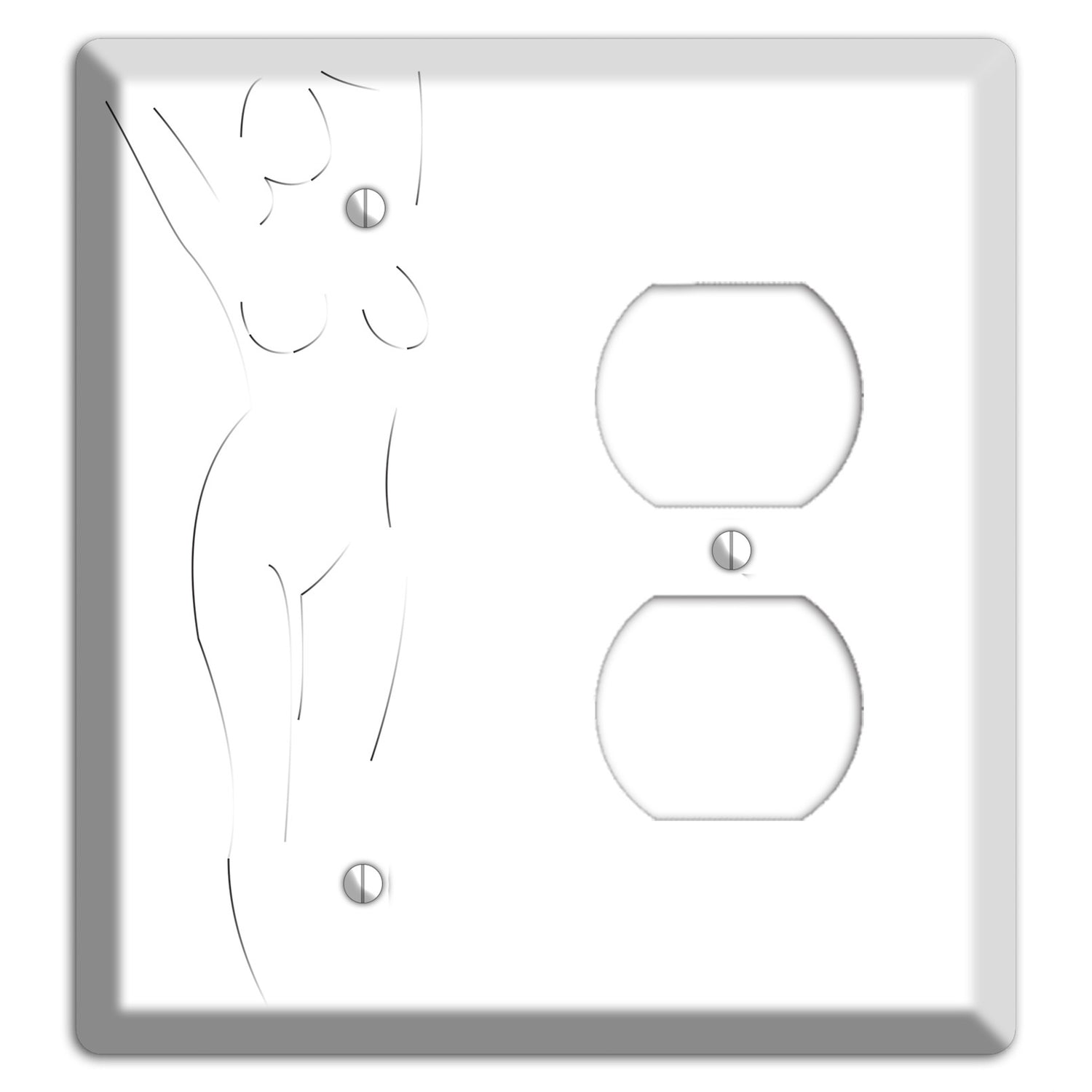 Abstract Nude Blank / Duplex Wallplate