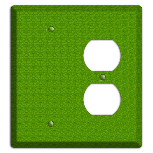 Green Cartouche Blank / Duplex Wallplate