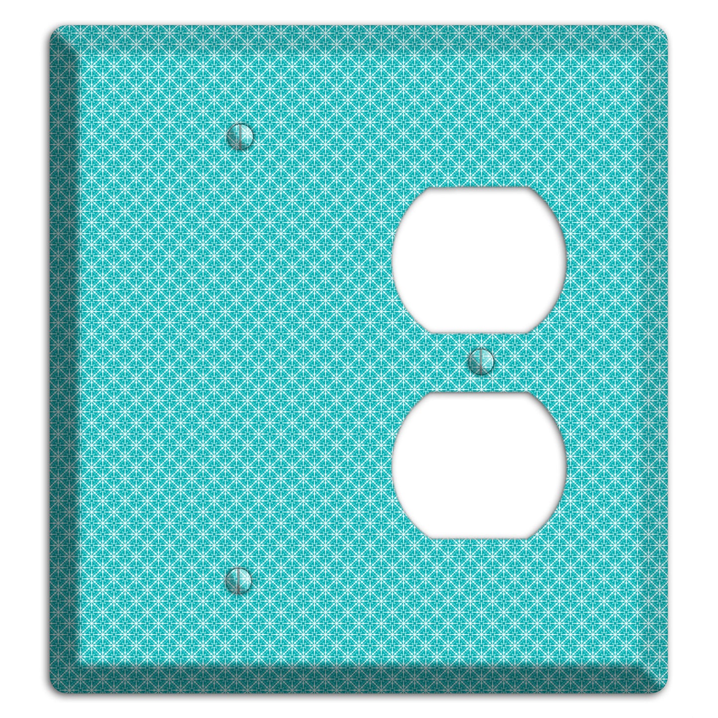 Turquoise Tiny Arabesque Blank / Duplex Wallplate