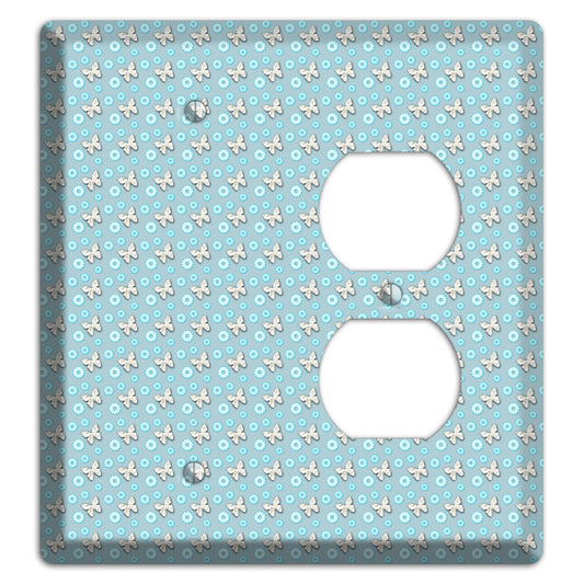 Blue with Butterflies Blank / Duplex Wallplate