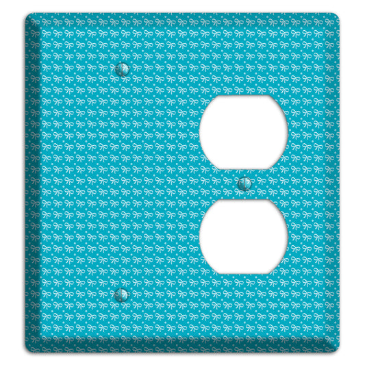 Turquoise Bows Blank / Duplex Wallplate