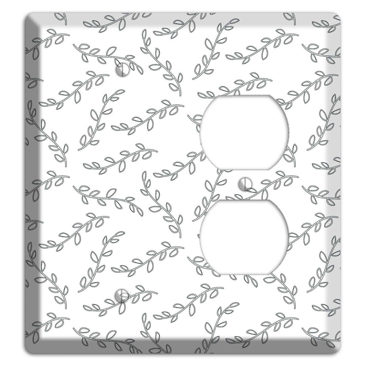 Leaves Style CC Blank / Duplex Wallplate