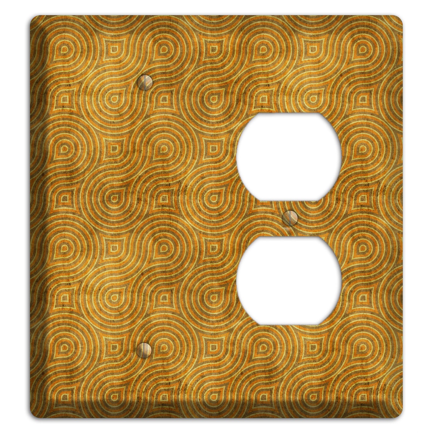 Mustard Swirl Blank / Duplex Wallplate