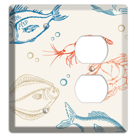 Mixed Sea Life Style 1 Blank / Duplex Wallplate