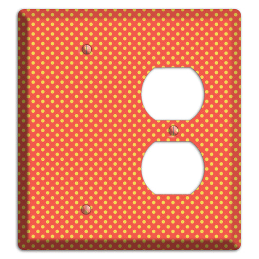 Orange Multi Tiny Polka Dots Blank / Duplex Wallplate