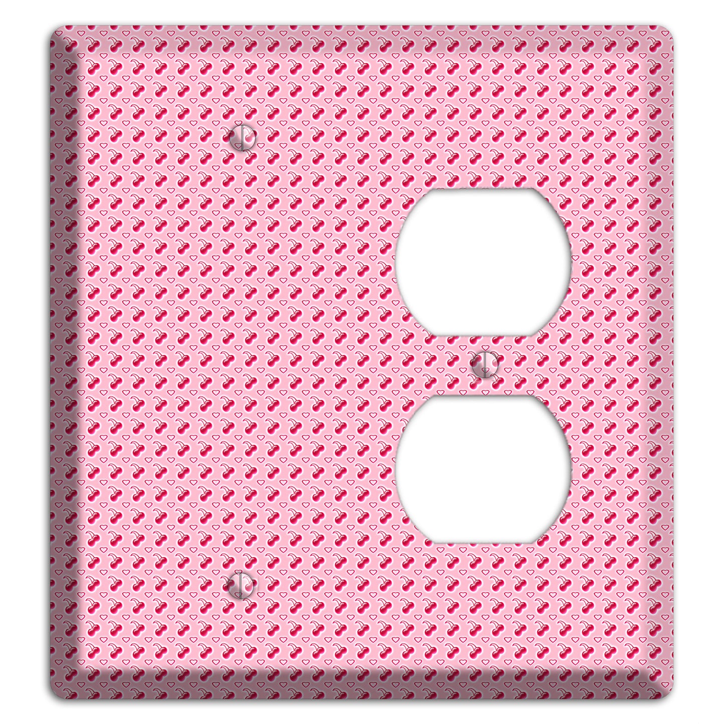 Pink with Cherries Blank / Duplex Wallplate