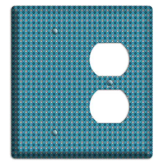 Blue Paw Prints Blank / Duplex Wallplate