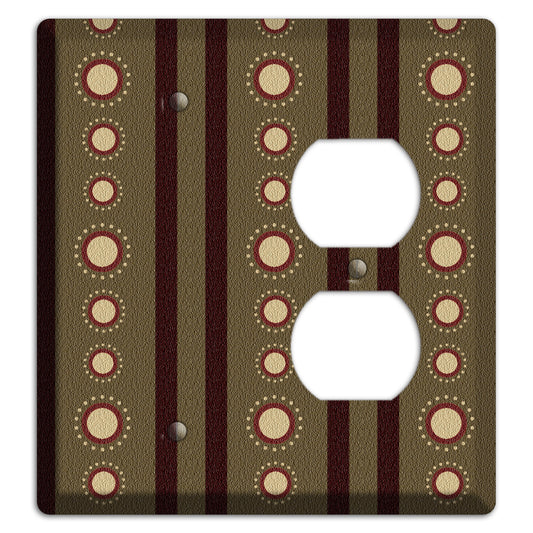 Multi Brown Suzani Blank / Duplex Wallplate