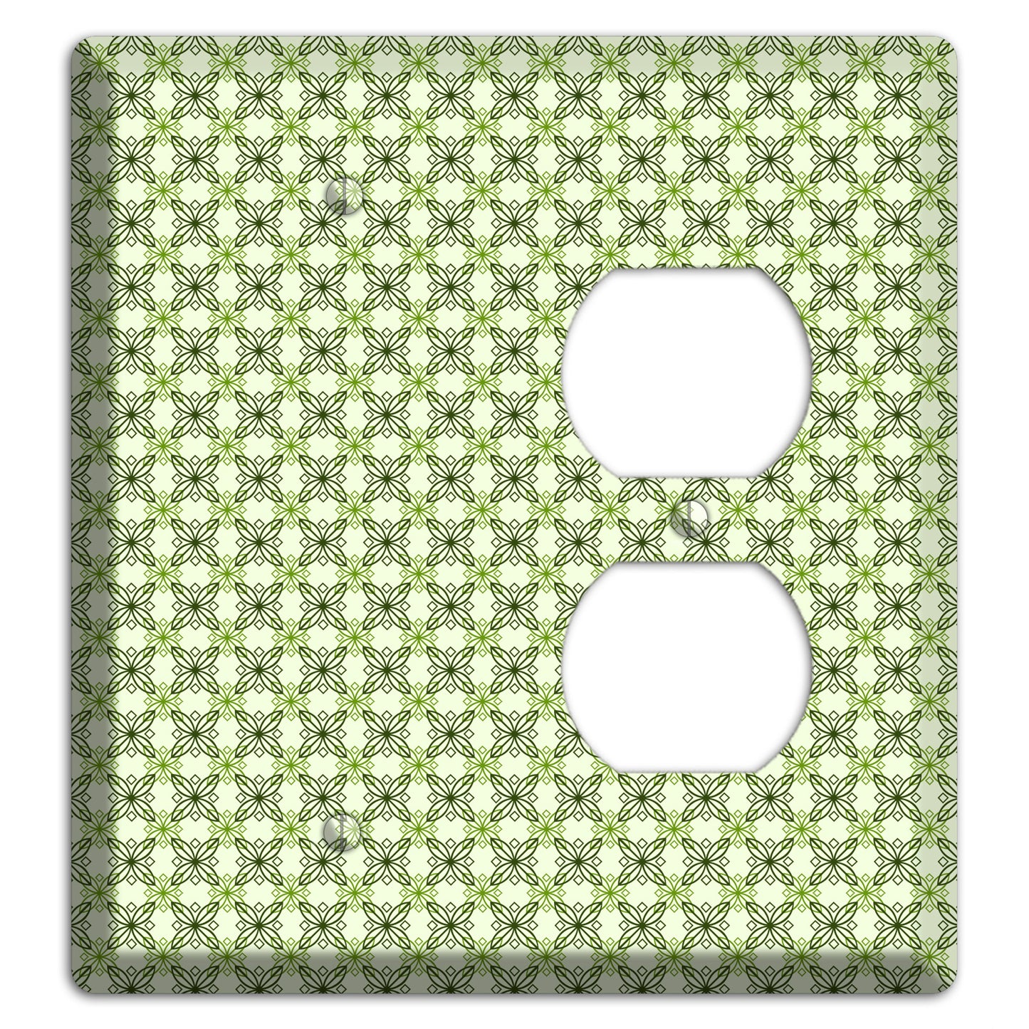 Multi Green Overlain Foulard Blank / Duplex Wallplate