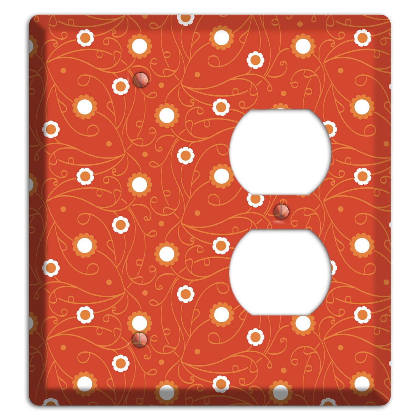 Red Vine Floral Blank / Duplex Wallplate