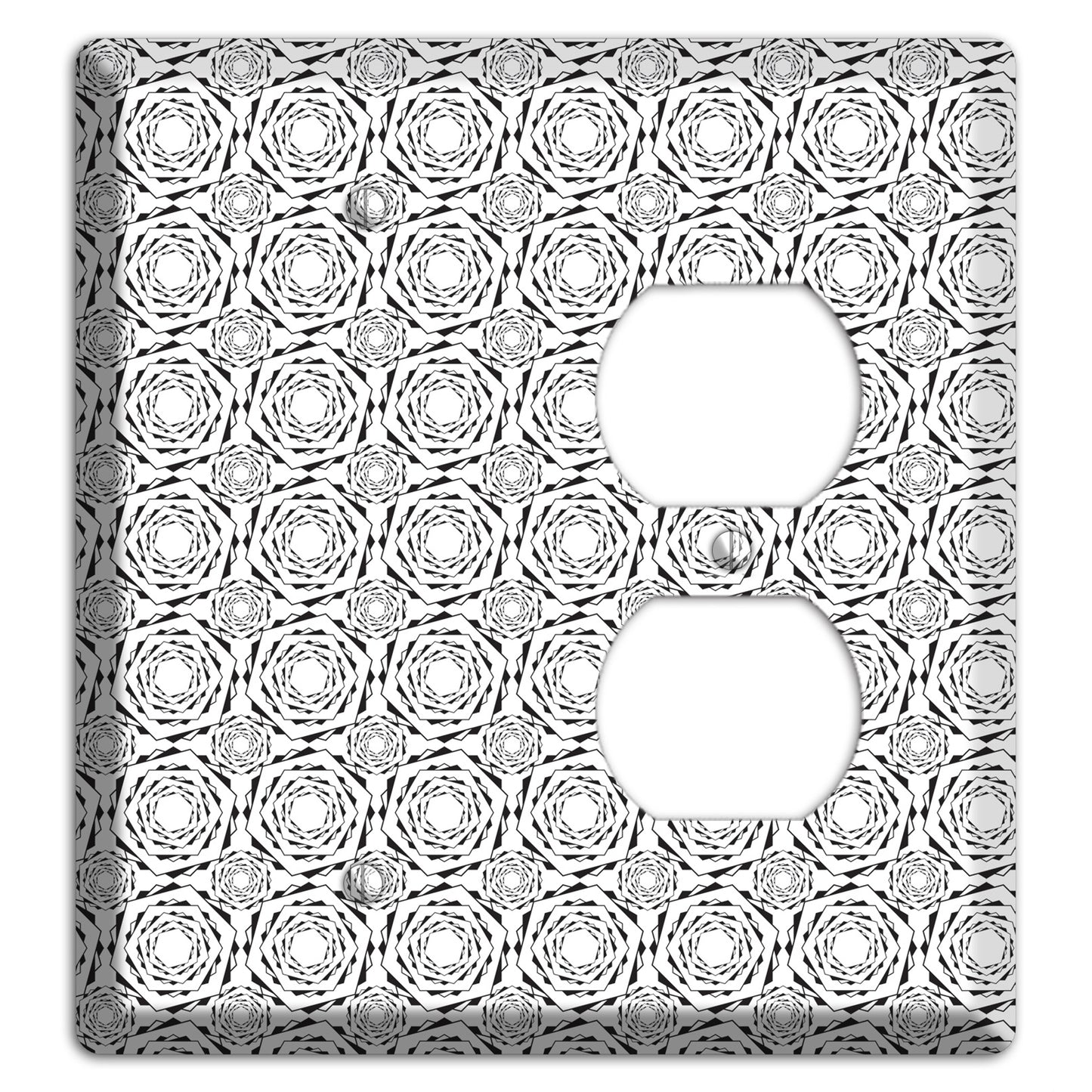 Overlay Hexagon Rotation Repeat 2 Blank / Duplex Wallplate