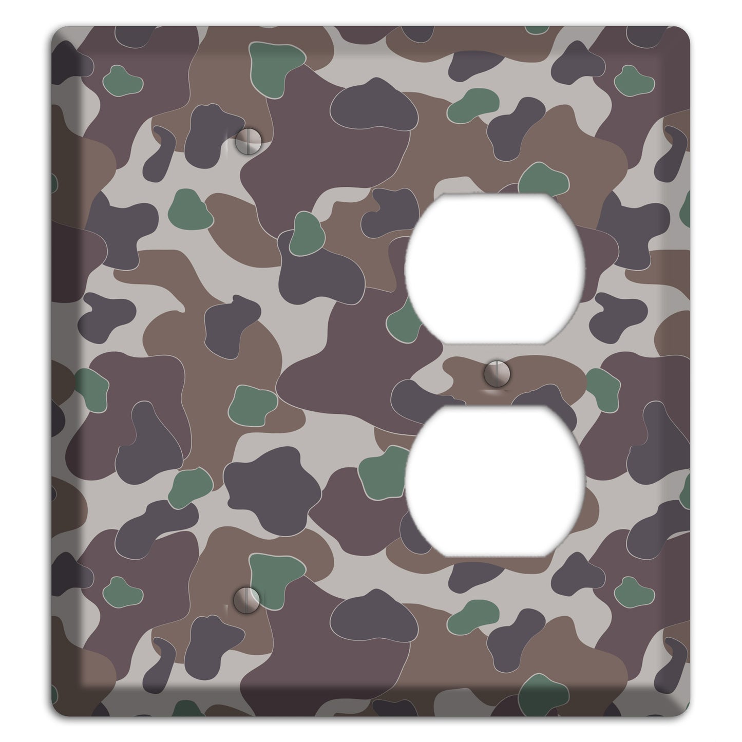 Dark Brown Camo Blank / Duplex Wallplate