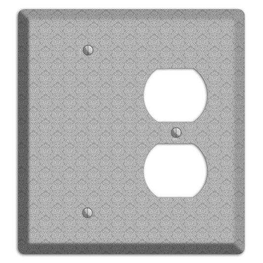 Light Grey Cartouche Blank / Duplex Wallplate