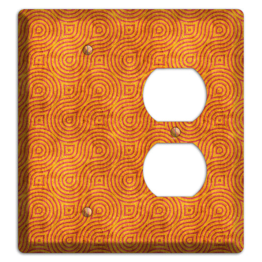 Red and Orange Swirl Blank / Duplex Wallplate