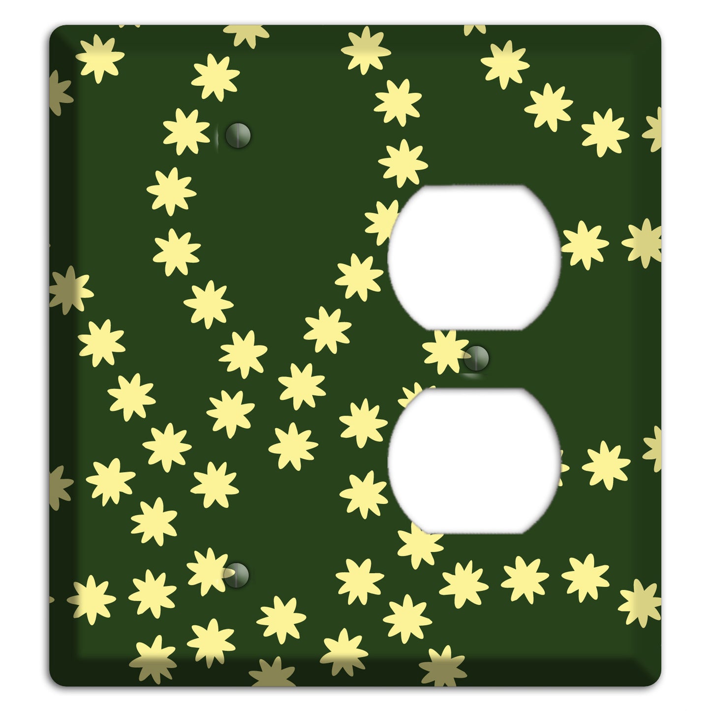 Green with Yellow Constellation Blank / Duplex Wallplate