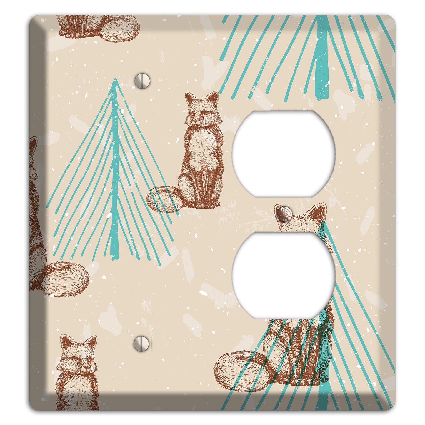 Wildlife Fox Blank / Duplex Wallplate