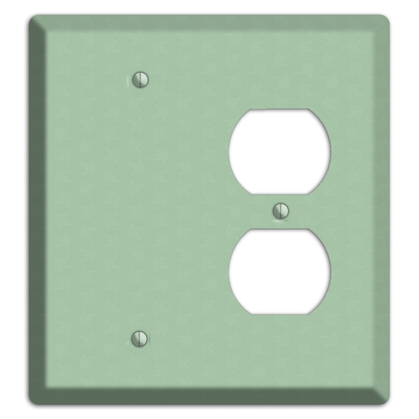 Sage Tiny Cartouche Blank / Duplex Wallplate