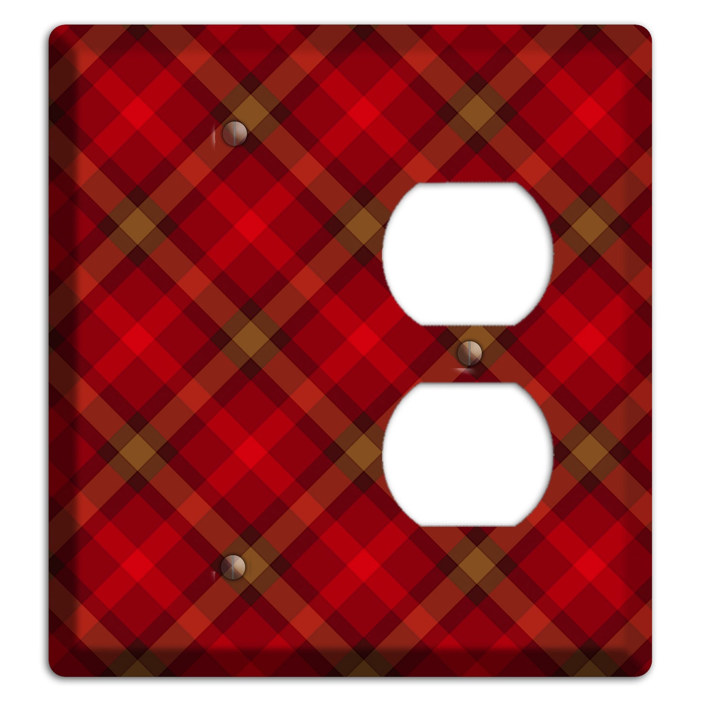 Red Tartan Blank / Duplex Wallplate