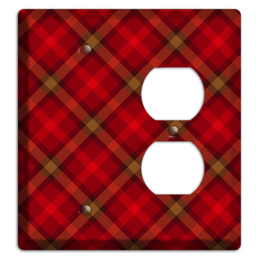 Red Tartan Blank / Duplex Wallplate