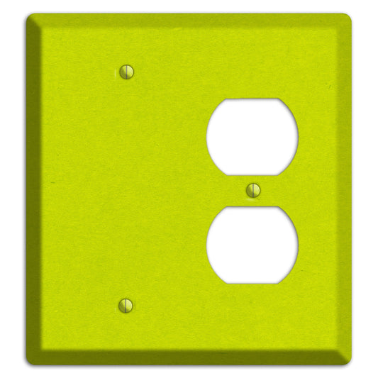 Electric Lime Kraft Blank / Duplex Wallplate