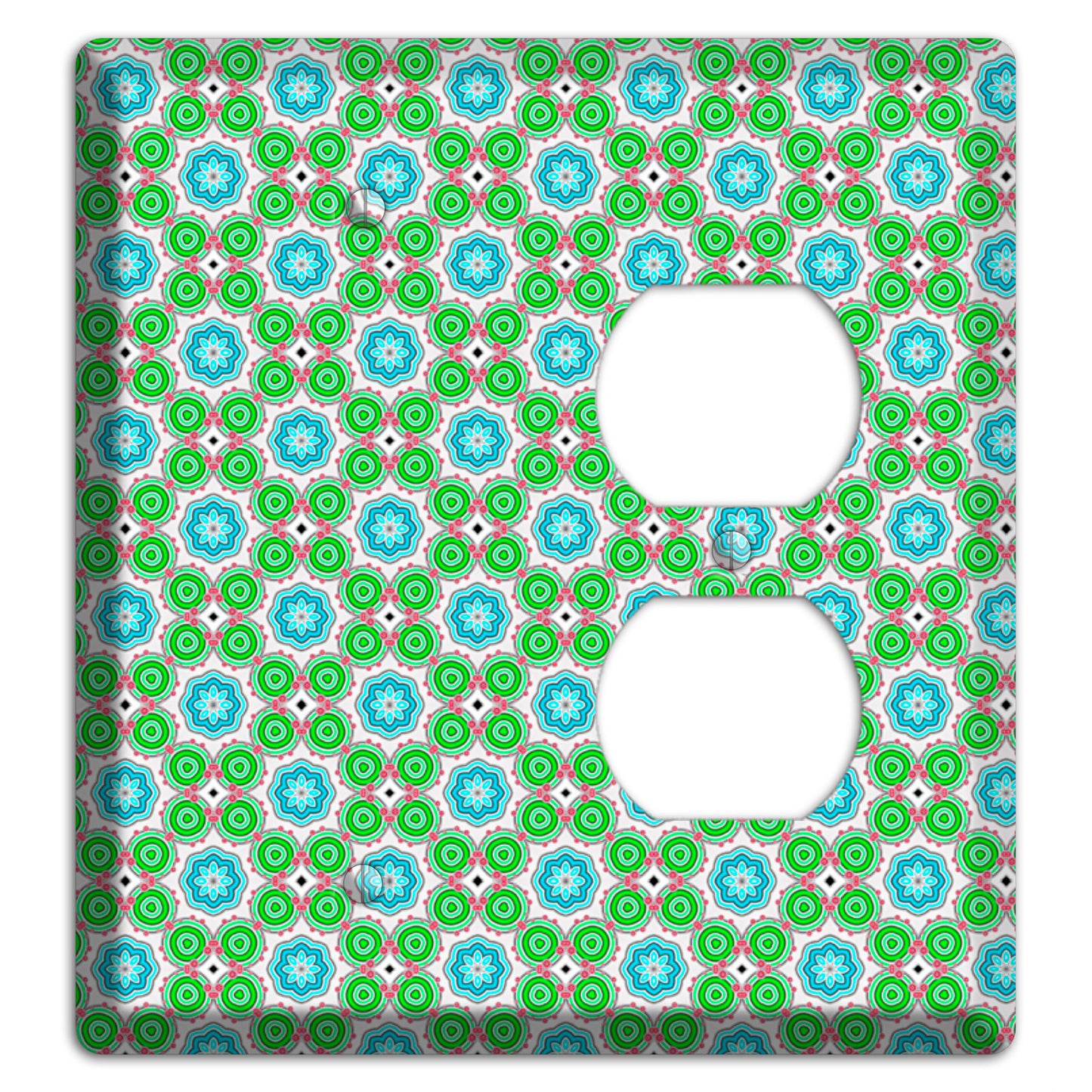 Green Foulard 5 Blank / Duplex Wallplate