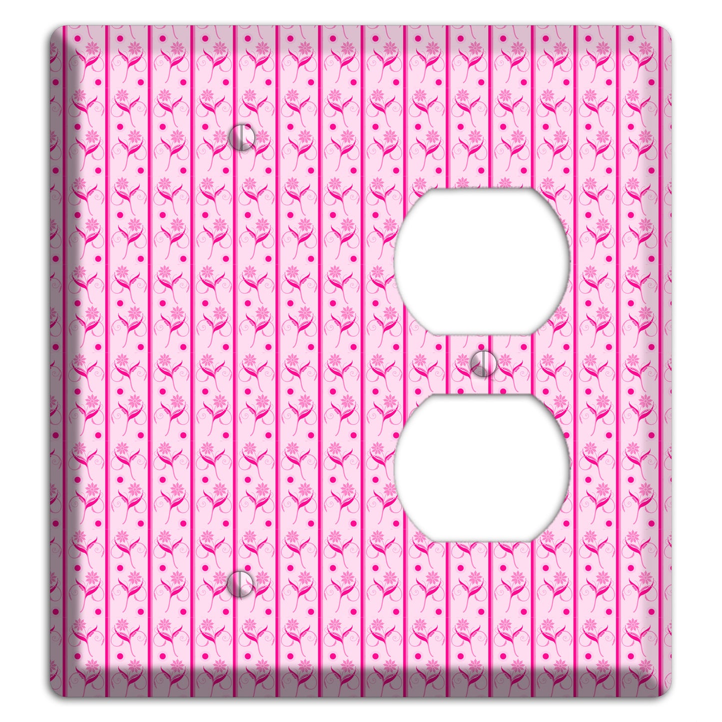 Pink Small Floral Pattern Blank / Duplex Wallplate