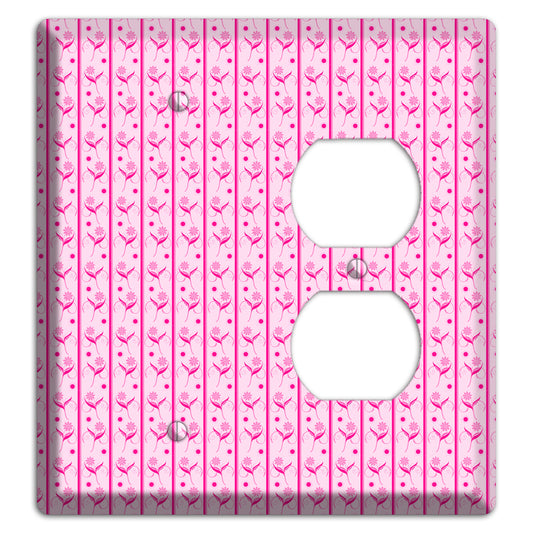 Pink Small Floral Pattern Blank / Duplex Wallplate