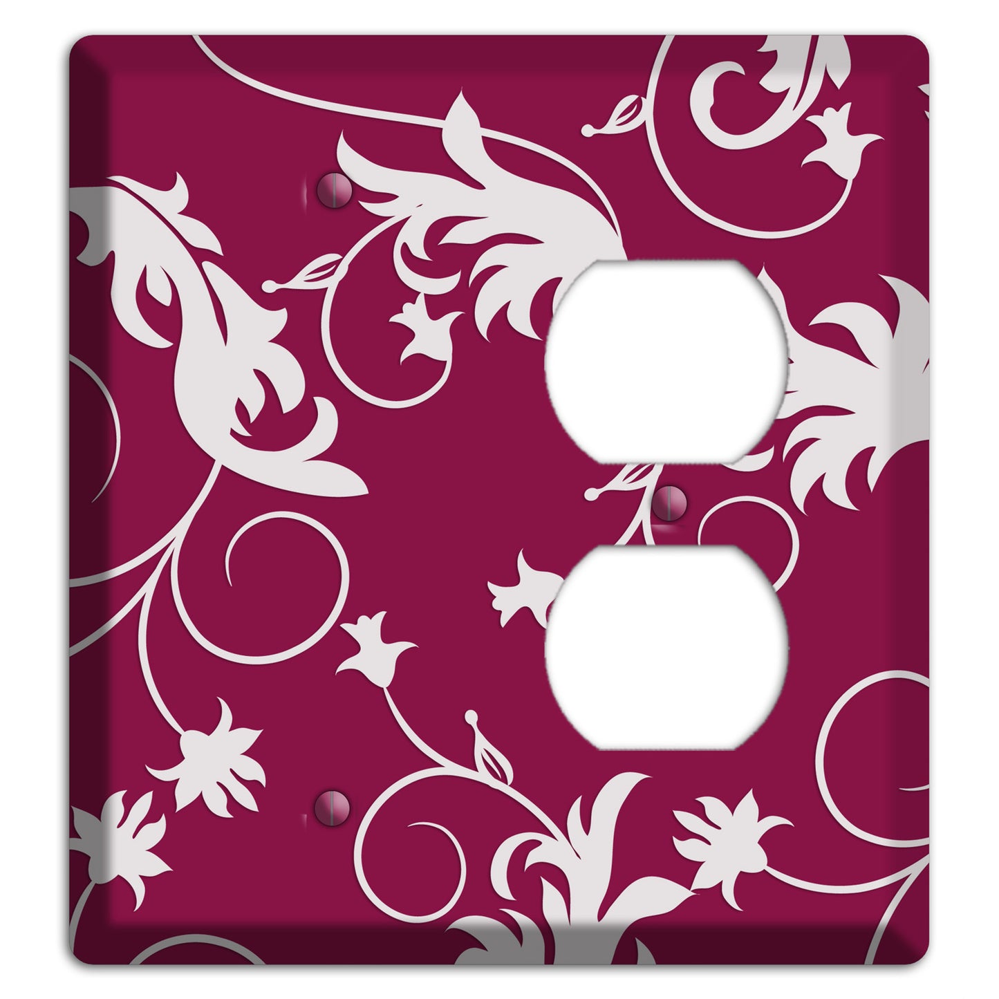 Fuschia Victorian Sprig Blank / Duplex Wallplate