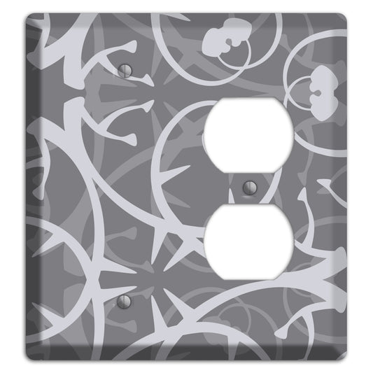 Grey Abstract Swirl Blank / Duplex Wallplate