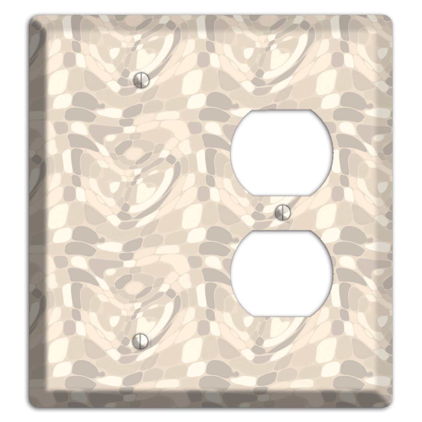 Beige Large Abstract Blank / Duplex Wallplate