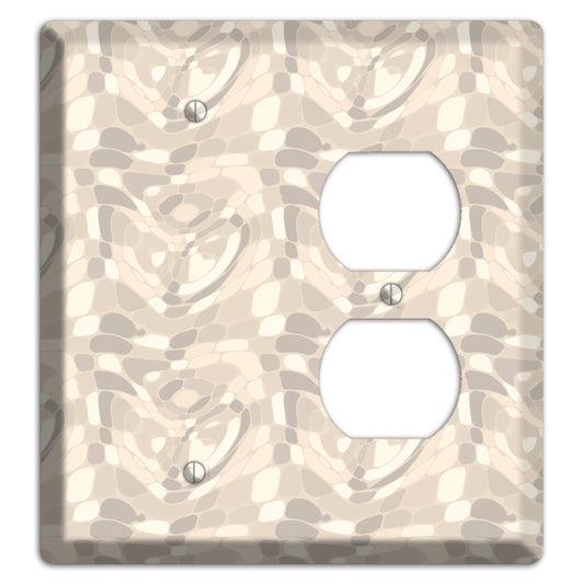 Beige Large Abstract Blank / Duplex Wallplate