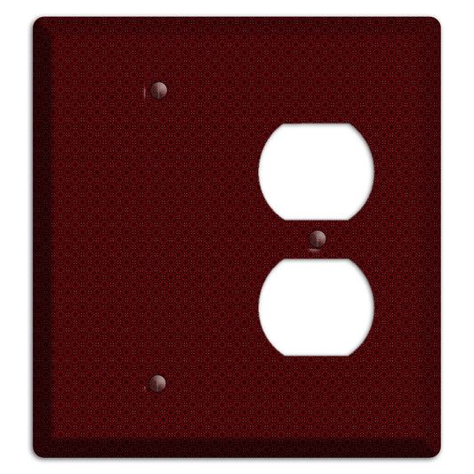 Maroon Tiny Checkered Foulard Blank / Duplex Wallplate