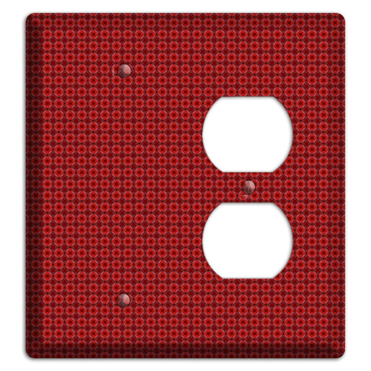 Multi Red Tiled Foulard Blank / Duplex Wallplate