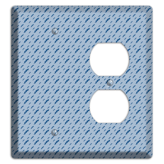 Blue Bolts Blank / Duplex Wallplate