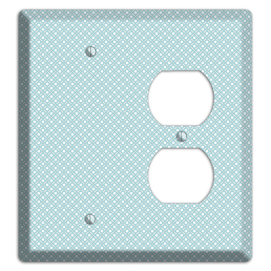 Light Blue Geometric Blank / Duplex Wallplate