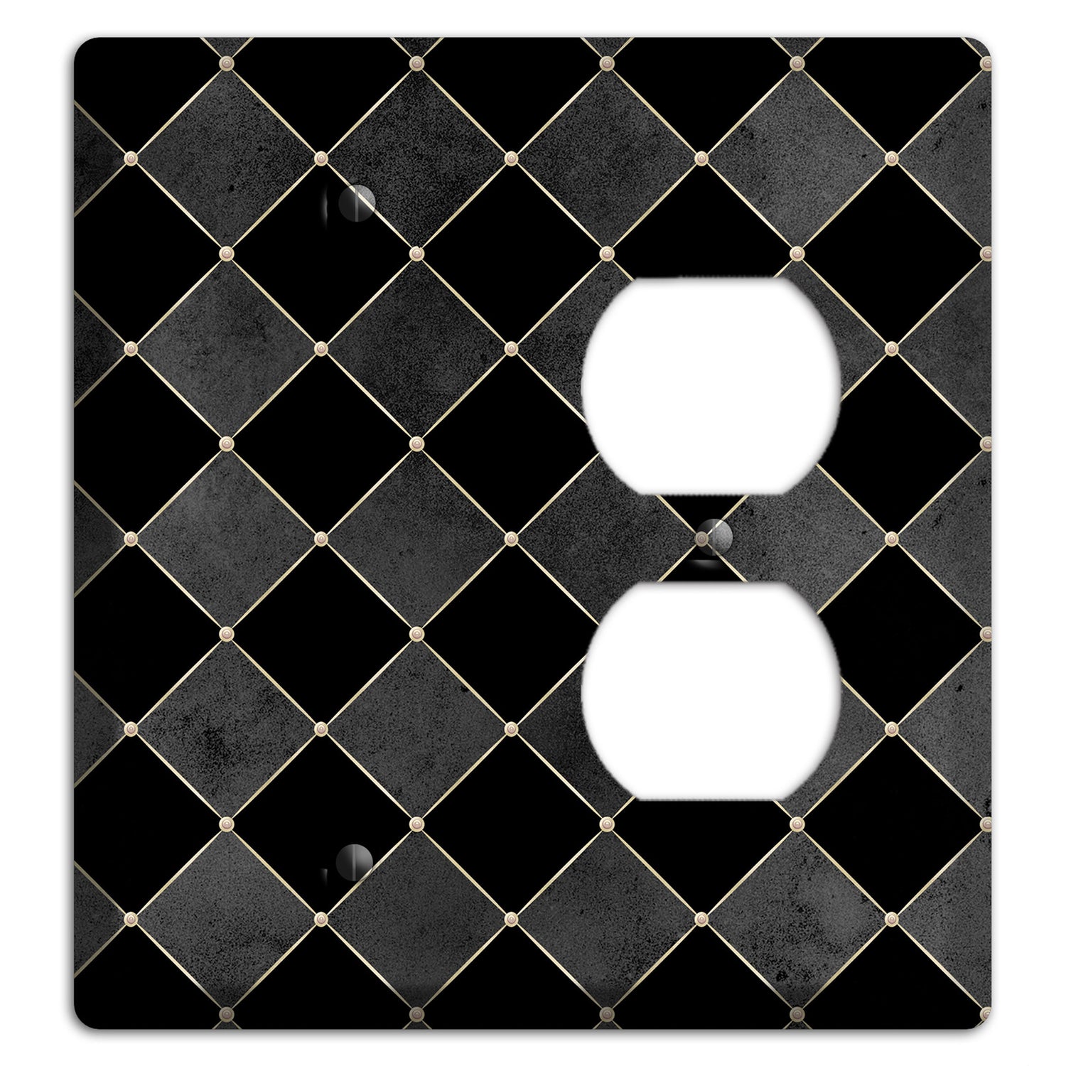 Edgar Allen Poe Diamond Blank / Duplex Wallplate