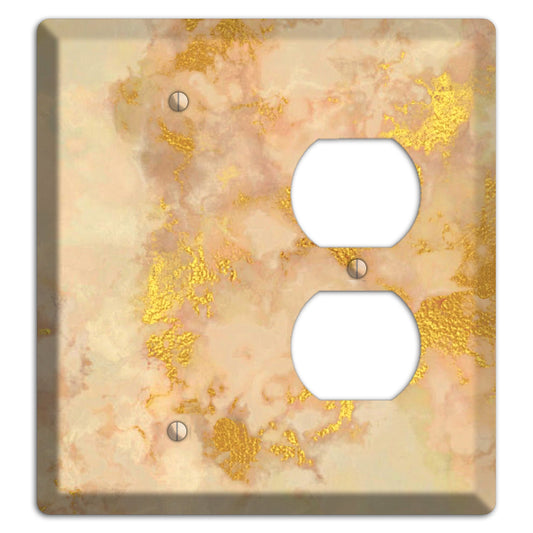 Old Gold Marble Blank / Duplex Wallplate