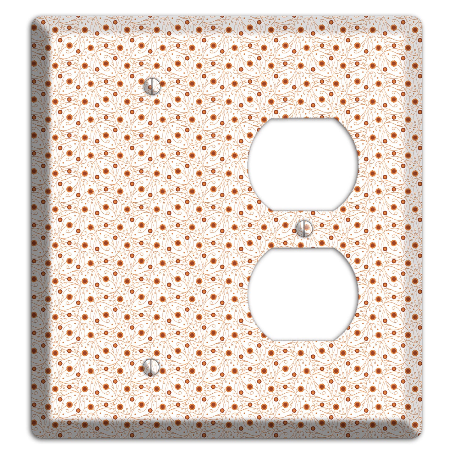 Tiny White Vine Floral Blank / Duplex Wallplate