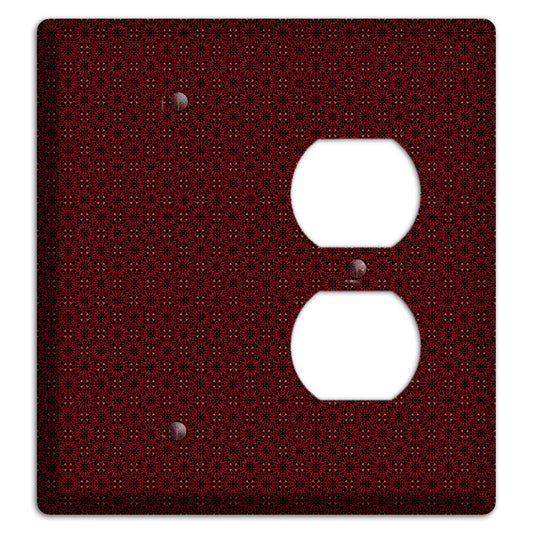 Maroon Checkered Foulard Blank / Duplex Wallplate