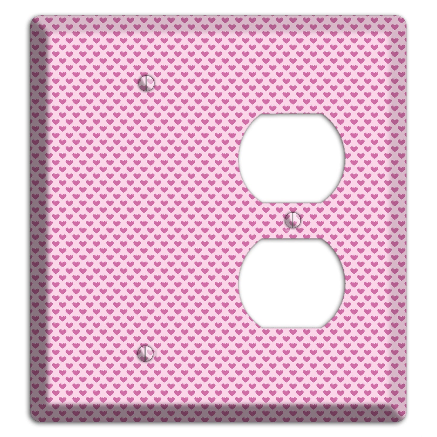 Pink Hearts Blank / Duplex Wallplate