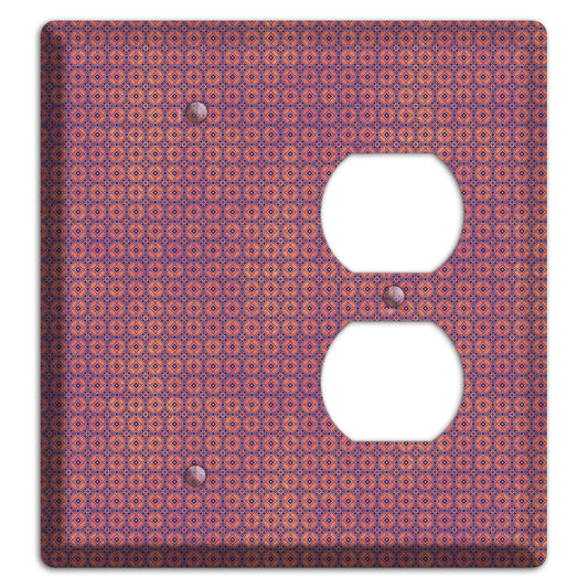 Multi Cranberry Arabesque Blank / Duplex Wallplate