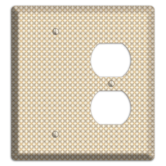 Multi Beige Tiled Arabesque Blank / Duplex Wallplate